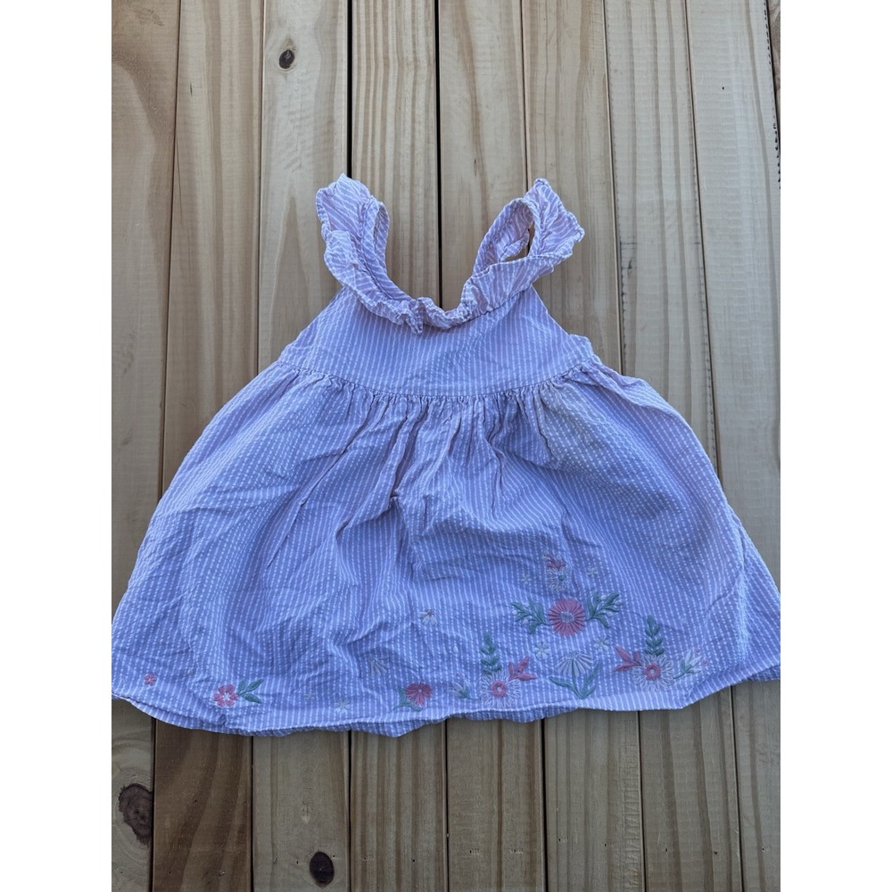 Catherine Malandrino Toddler Girl Striped Sundress 3t Embroidered Flowers - Picture 2 of 13
